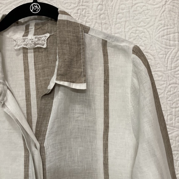 Stella Moda 100% Linen Women’s Lagenlook Shirt Dress sz Medium Italy - Picture 4 of 11